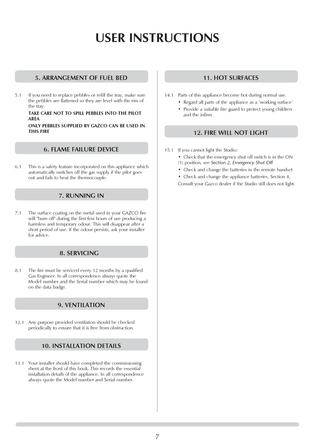 Stovax PR0919 manual Arrangement of Fuel BED, Hot Surfaces, Fire will not Light 